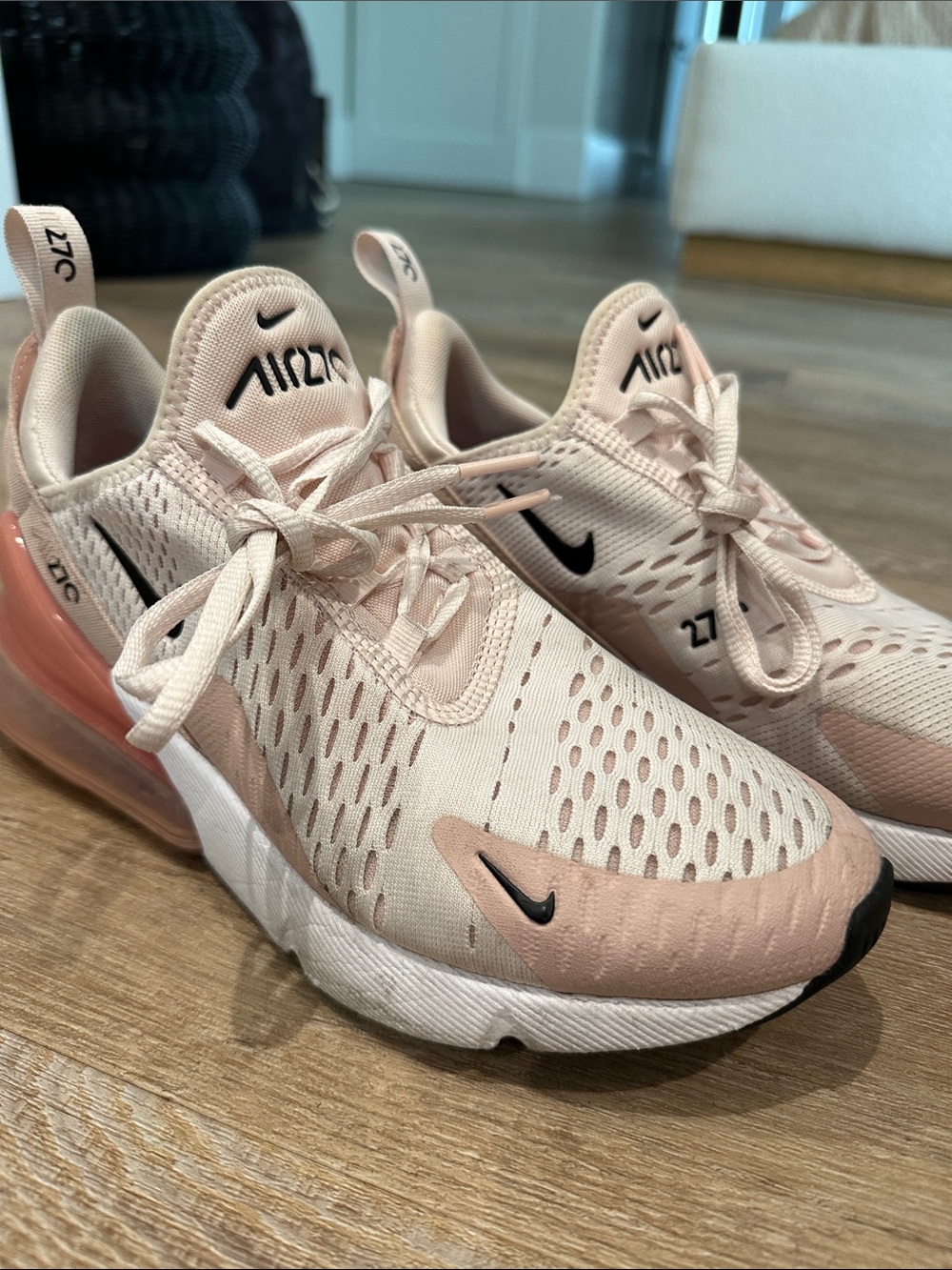 Nike Kids Pink and Black Air Max 270 Style Sneakers